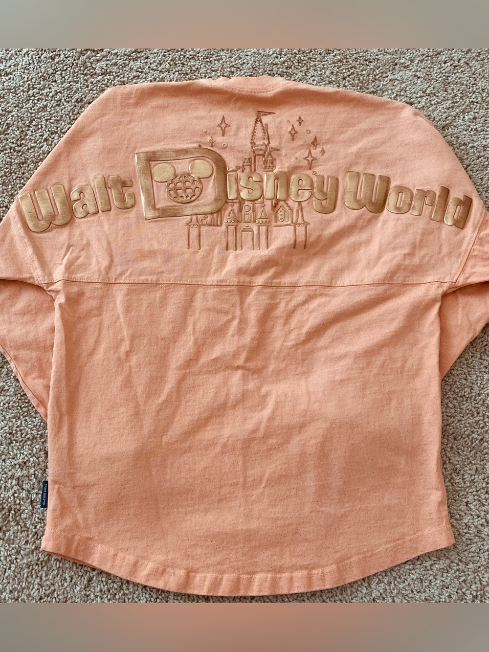 Disney World Parks Spirit Jersey XS Peach Punch Rose Gold 2024 Disney Castle